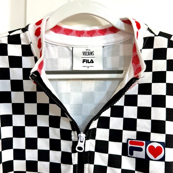 FILA Disney Villains BNWT Checkered Crop Top - Picture 2 of 7